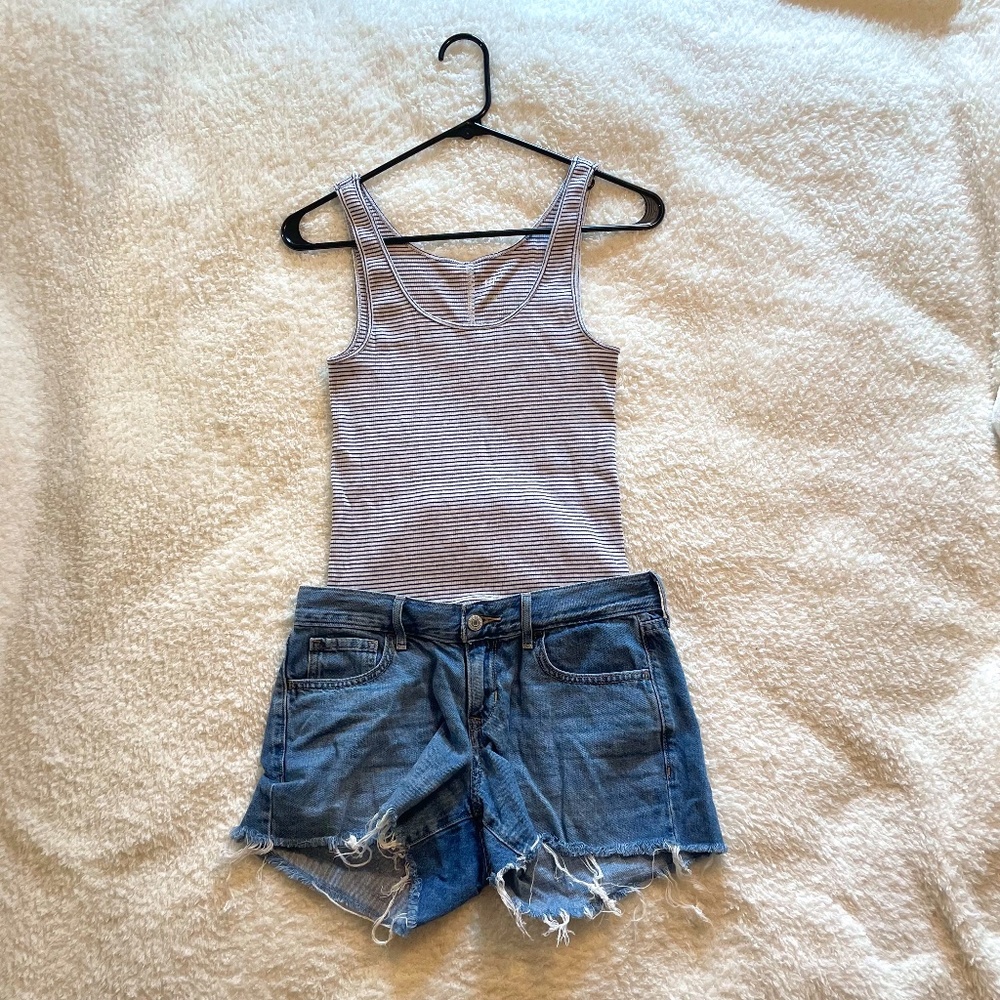 Black&White Striped Tank Top